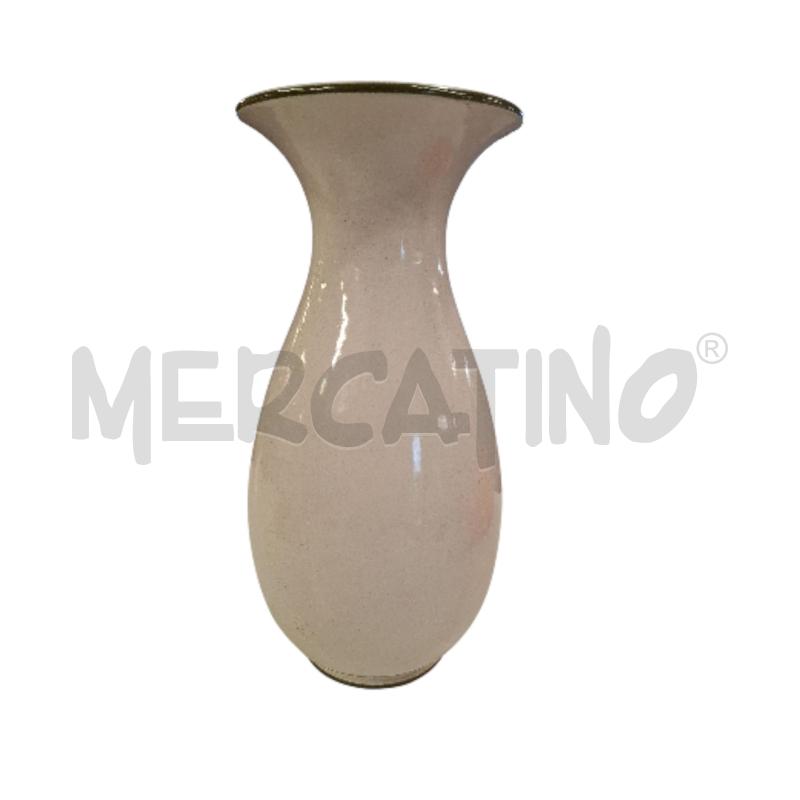 VASO DERUTA DIPINTO FIORELLINI AZZURRI ALT 30 CM  | Mercatino dell'Usato Roma zona marconi 3