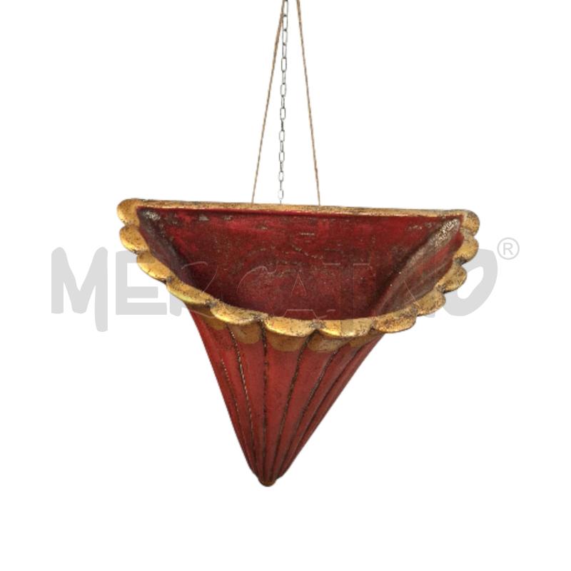 VASO PARETE CERAMICA PORPORA ORO 45X20X108  | Mercatino dell'Usato Roma zona marconi 2