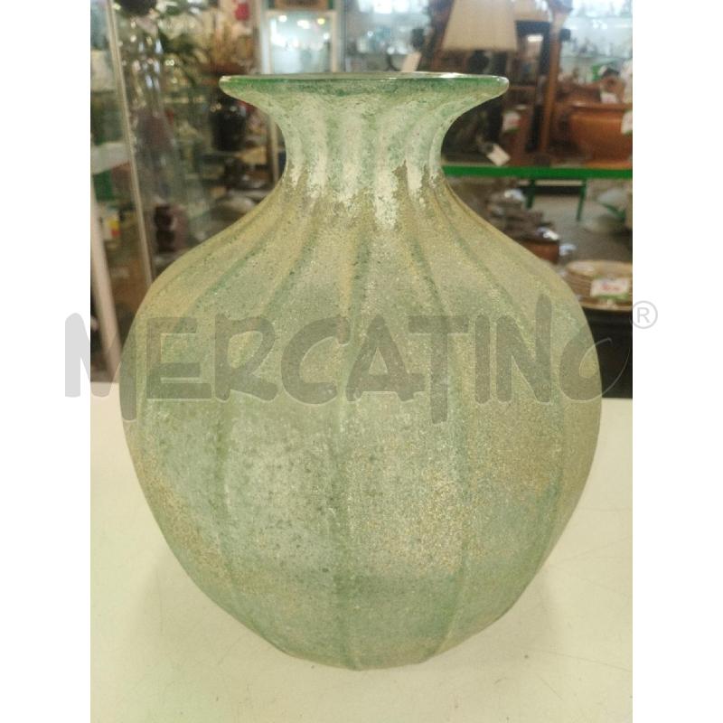 VASO SABBIATO VERDE ORO CM 30 | Mercatino dell'Usato Roma zona marconi 1