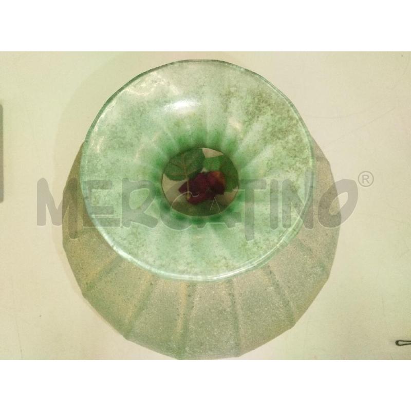 VASO SABBIATO VERDE ORO CM 30 | Mercatino dell'Usato Roma zona marconi 2