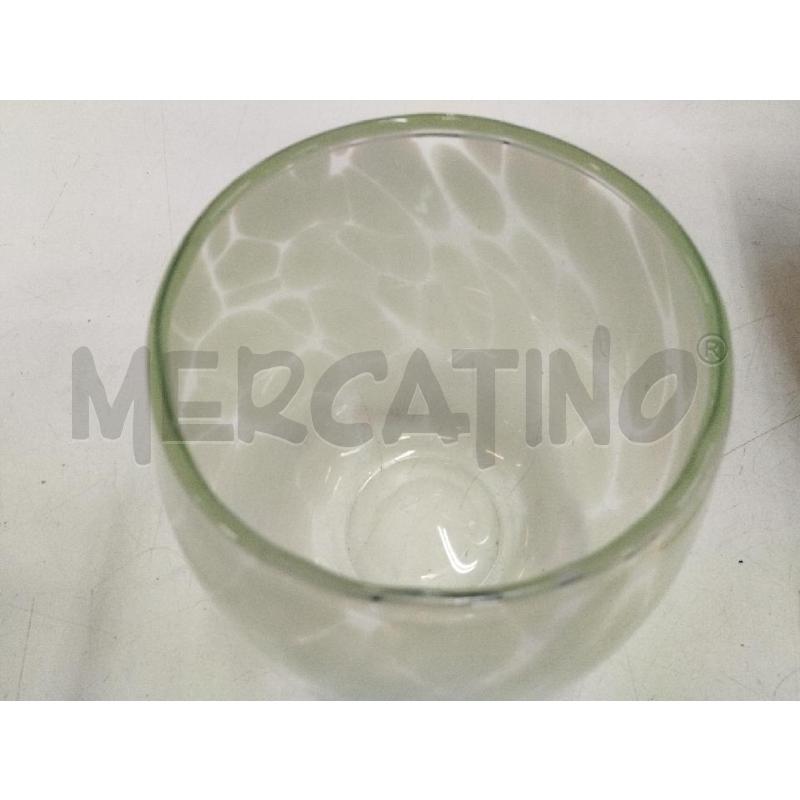 VASO VETRO EFFETTO MACCHIATO CHIARO | Mercatino dell'Usato Roma zona marconi 2