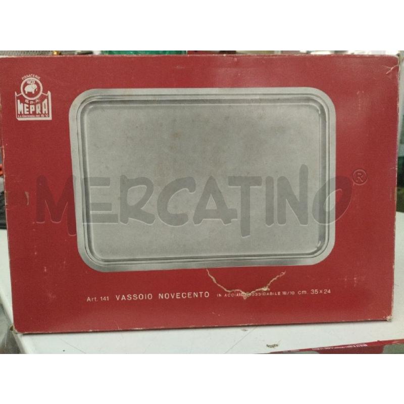 VASSOIO MEPRA NOVECENTO INOX 35X24 | Mercatino dell'Usato Roma zona marconi 4