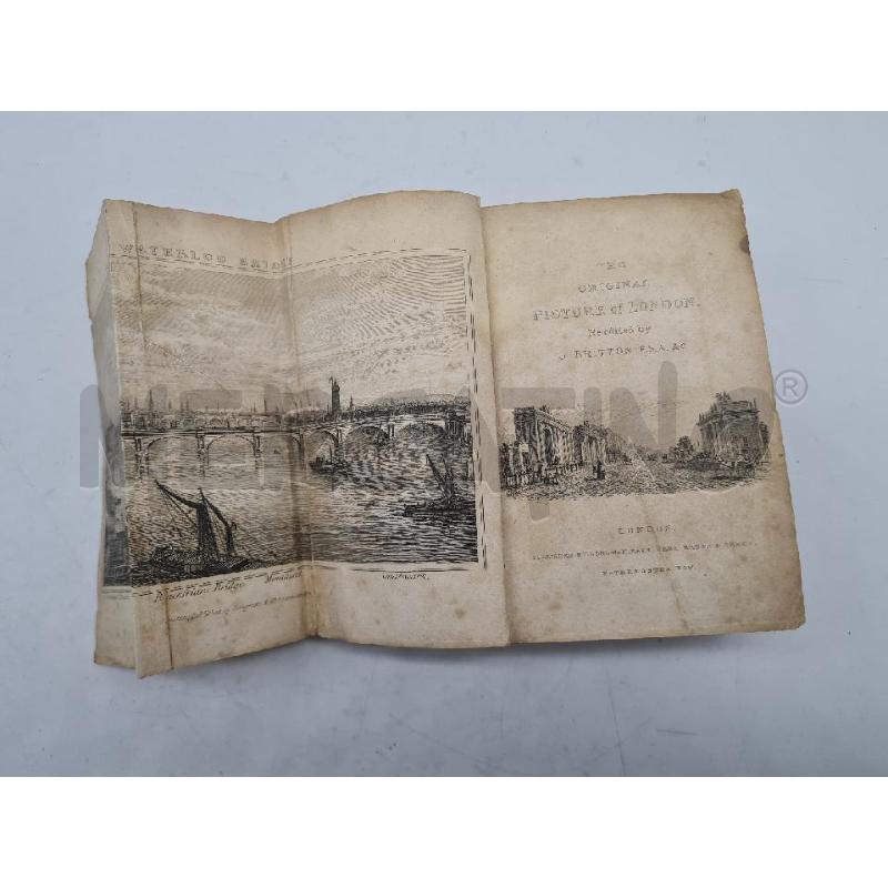 VECCHIO LIBRO PICTURE OF LONDON BY J.BRITTON (1826) DA RIVEDERE | Mercatino dell'Usato Roma zona marconi 3
