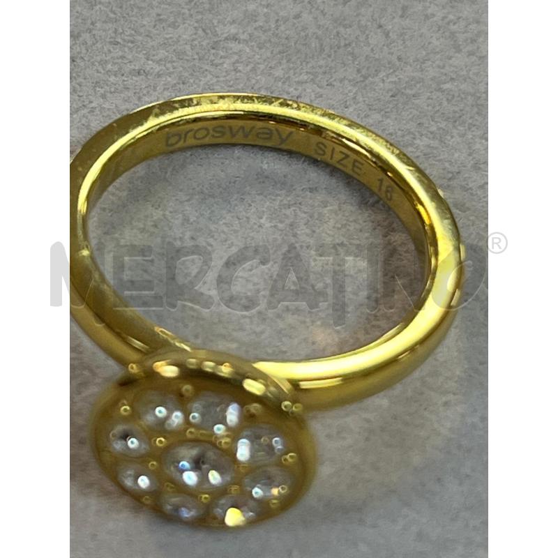 ANELLO DONNA BROSWAY DORATO CENTRO BRILL. | Mercatino dell'Usato Ciampino 3