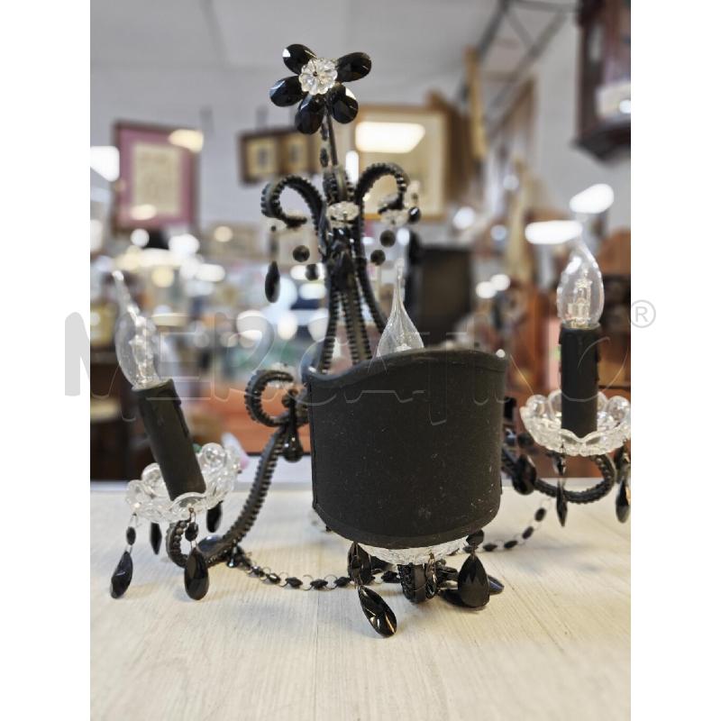 APPLIQUE GRANDE FERRO E MURANO NERO GOCCE | Mercatino dell'Usato Ciampino 1
