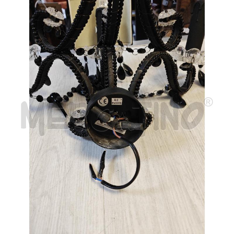 APPLIQUE GRANDE FERRO E MURANO NERO GOCCE | Mercatino dell'Usato Ciampino 4