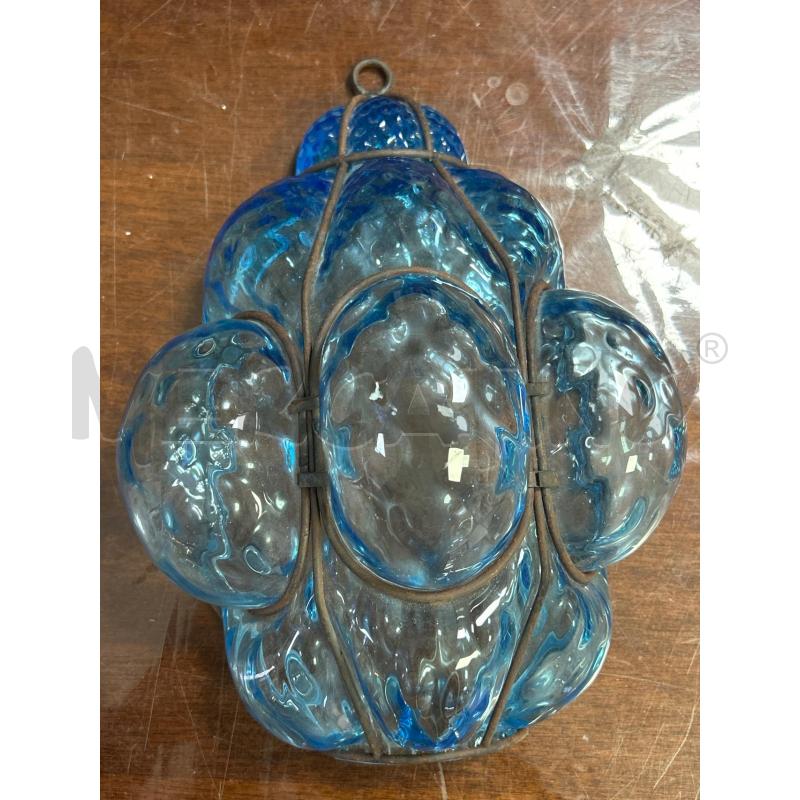 APPLIQUE VETRO SOFFIATO AZZURRO  | Mercatino dell'Usato Ciampino 1