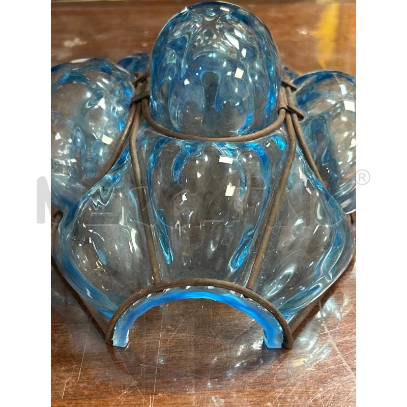 APPLIQUE VETRO SOFFIATO AZZURRO  | Mercatino dell'Usato Ciampino 2