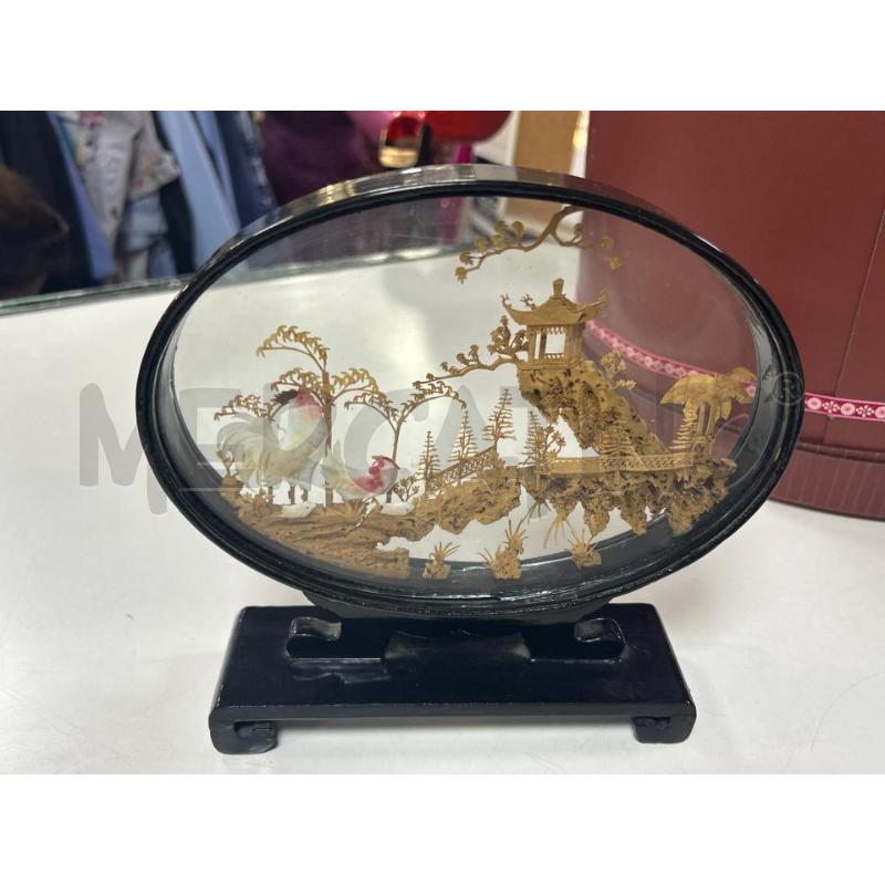 BACHECA LEGNO E VETRO DIORAMA CINESE | Mercatino dell'Usato Ciampino 1