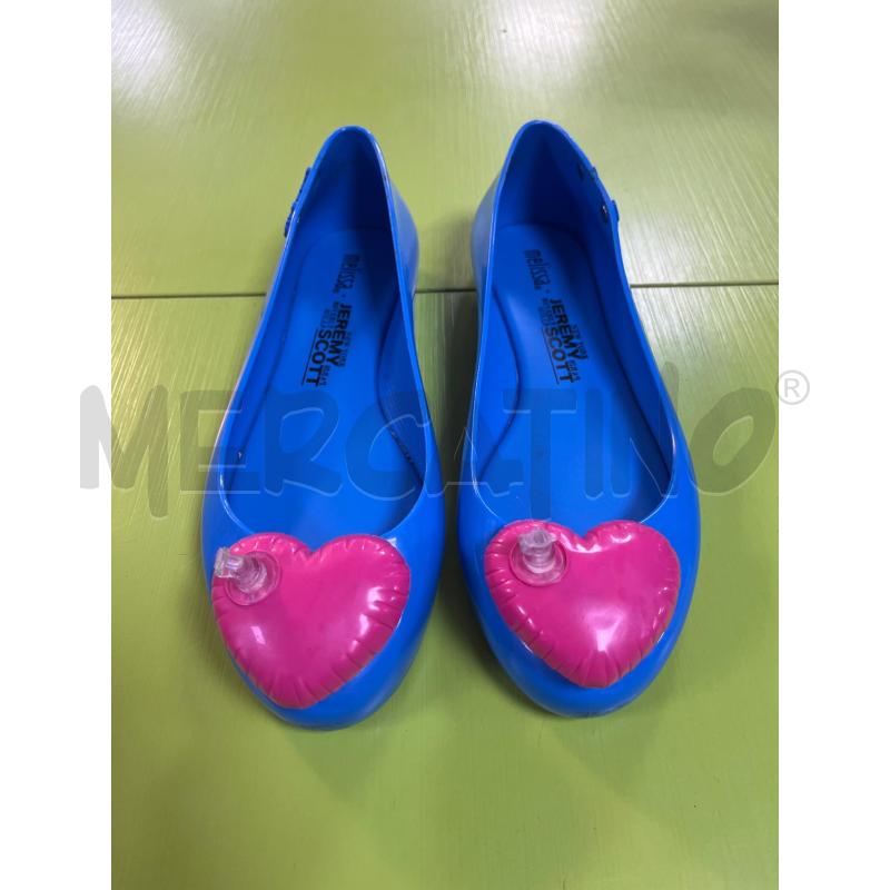 BALLERINA MELISSA+JEREMY SCOTT BLU CUORE FUCSIA  | Mercatino dell'Usato Ciampino 1