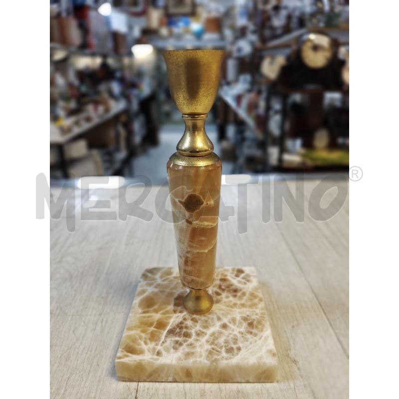 BASE LAMPADA O PORTACANDELA IN ONICE BEIGE | Mercatino dell'Usato Ciampino 3