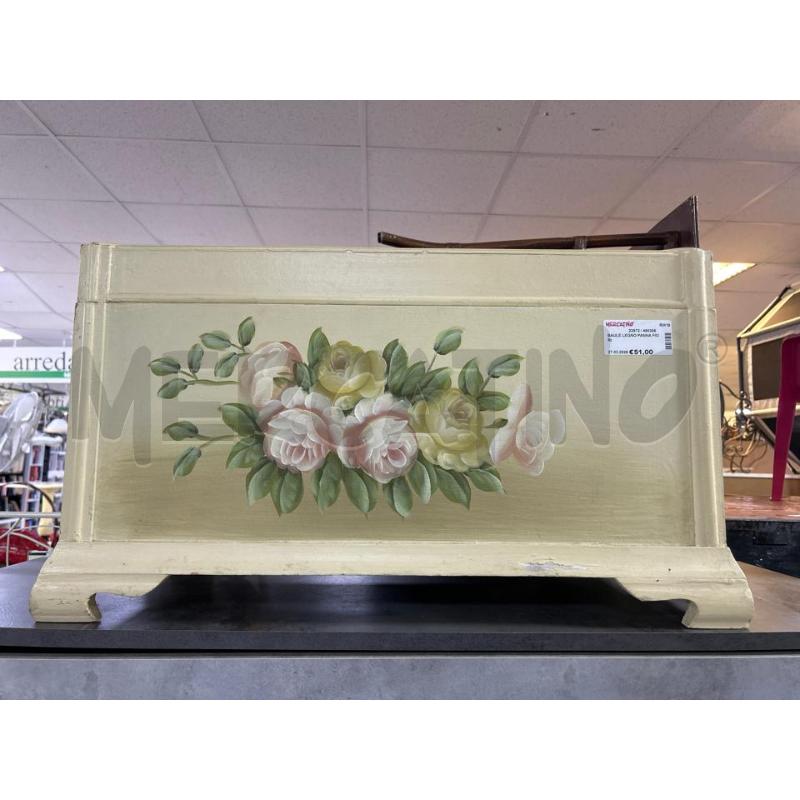 BAULE LEGNO PANNA FIORI | Mercatino dell'Usato Ciampino 1