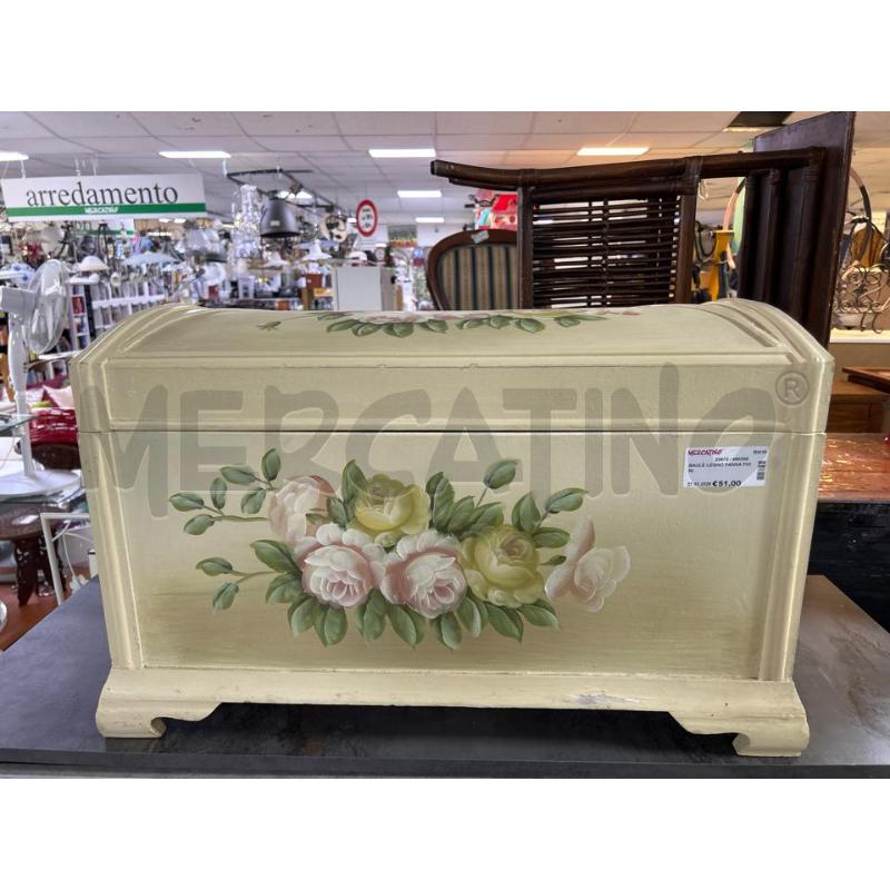BAULE LEGNO PANNA FIORI | Mercatino dell'Usato Ciampino 2