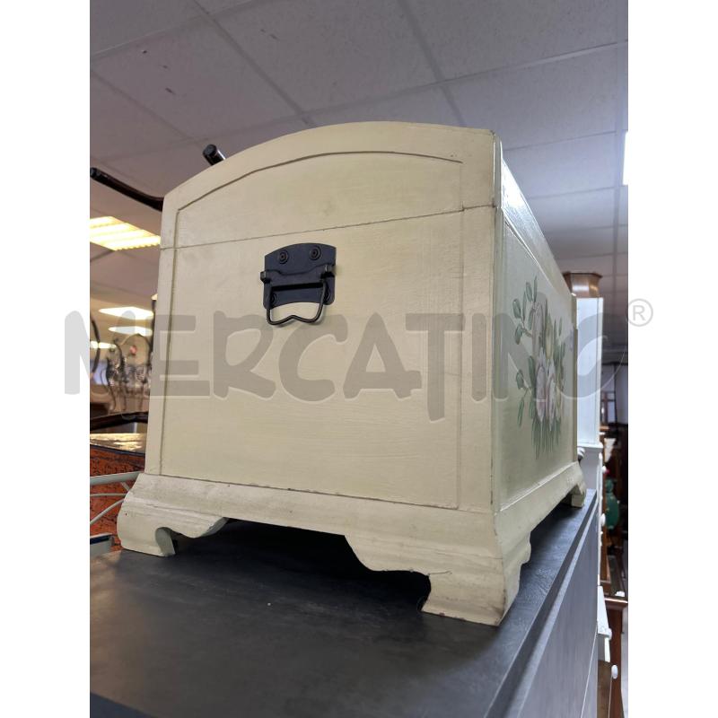 BAULE LEGNO PANNA FIORI | Mercatino dell'Usato Ciampino 3