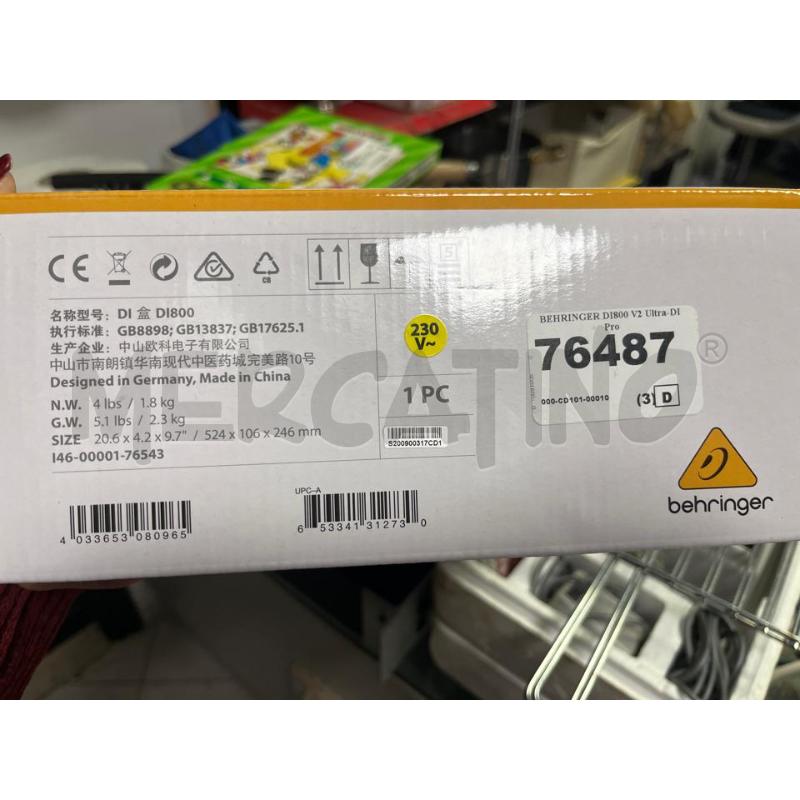 BEHRINGER DI800 ULTRA PRO | Mercatino dell'Usato Ciampino 2
