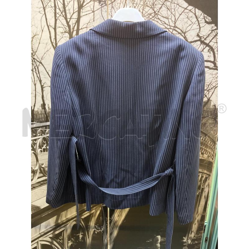 BLAZER DONNA CARACTERE BLU GESSATO  | Mercatino dell'Usato Ciampino 3