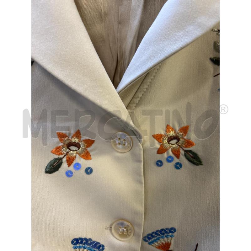 BLAZER DONNA DENNY ROSE BEIGE RICAMI FIORI | Mercatino dell'Usato Ciampino 2