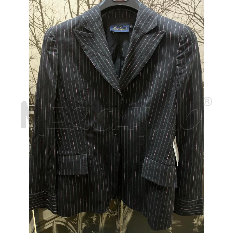 BLAZER DONNA LUISA SPAGNOLI NERO STR ROSA BIANCHE | Mercatino dell'Usato Ciampino 1