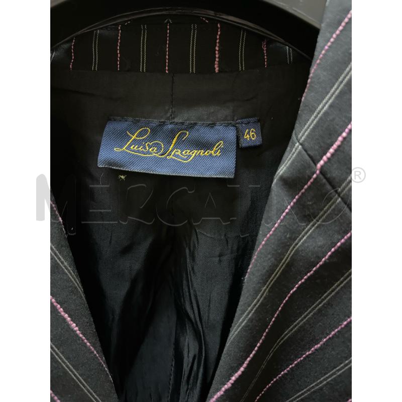 BLAZER DONNA LUISA SPAGNOLI NERO STR ROSA BIANCHE | Mercatino dell'Usato Ciampino 2