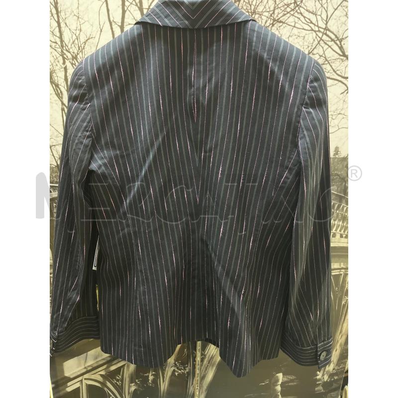 BLAZER DONNA LUISA SPAGNOLI NERO STR ROSA BIANCHE | Mercatino dell'Usato Ciampino 3