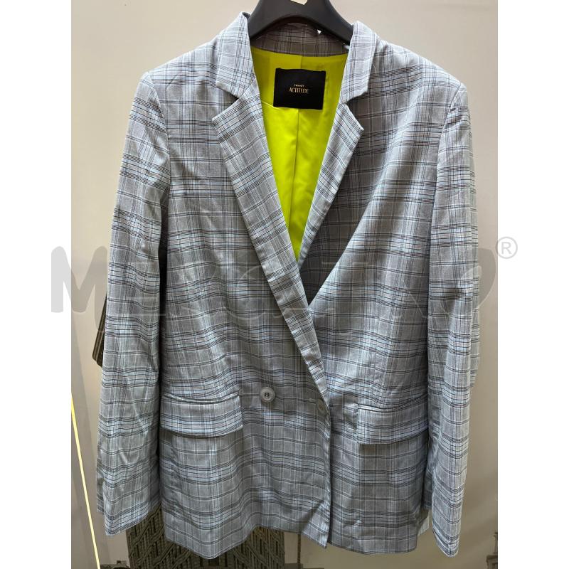 BLAZER DONNA TWINSET ACTITUDE CELESTE GRIGIO STR INT FLUO | Mercatino dell'Usato Ciampino 1