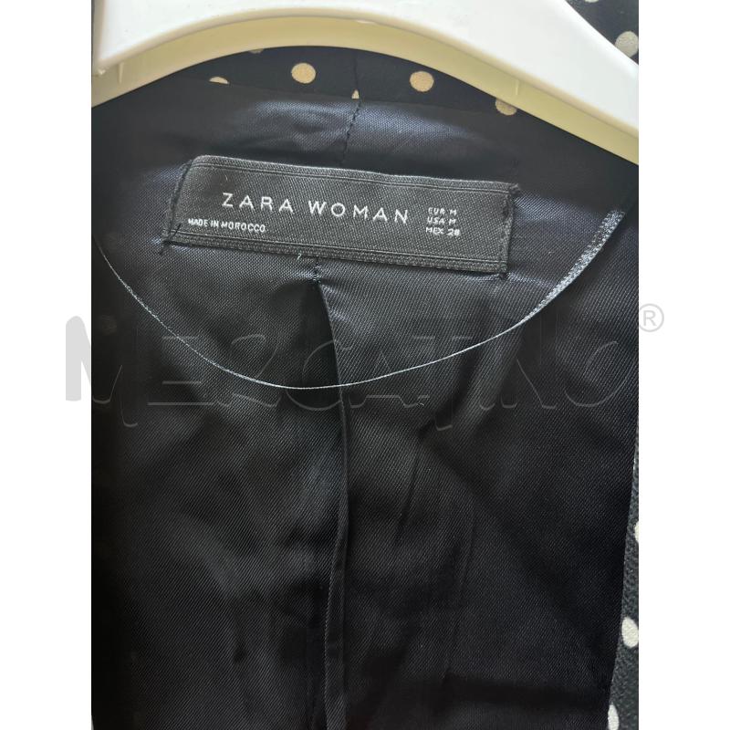 BLAZER DONNA ZARA NERO POIS BIANCHI  | Mercatino dell'Usato Ciampino 2