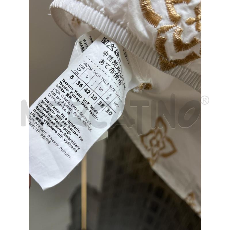 BLUSA DONNA EMME MARELLA BIANCA FANT RICAMO DORATO | Mercatino dell'Usato Ciampino 5