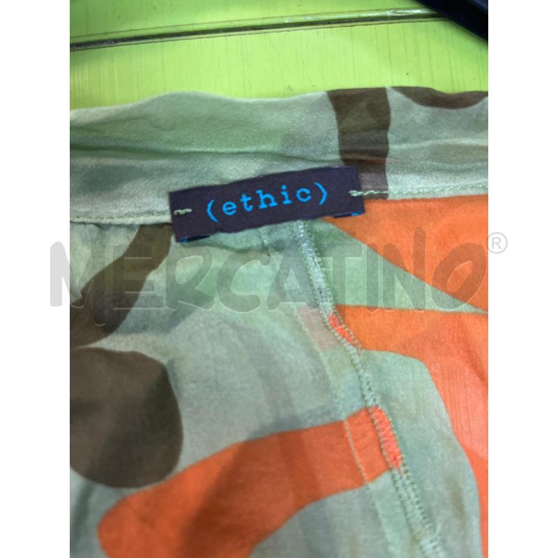 BLUSA DONNA ETHIC SETA VERDE ARANCIO FANTASIA | Mercatino dell'Usato Ciampino 3