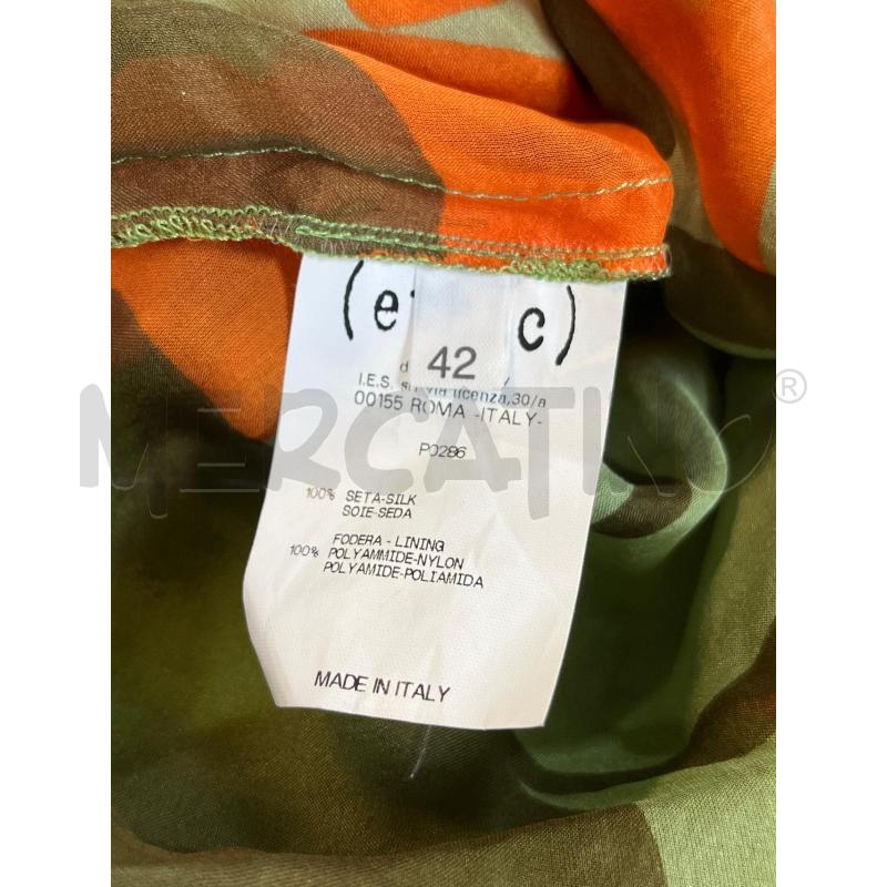 BLUSA DONNA ETHIC SETA VERDE ARANCIO FANTASIA | Mercatino dell'Usato Ciampino 4