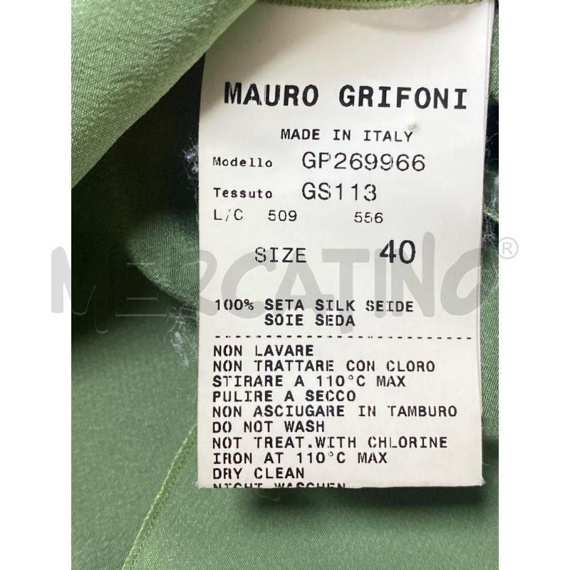 BLUSA DONNA MAURO GRIFONI VERDE SETA | Mercatino dell'Usato Ciampino 4