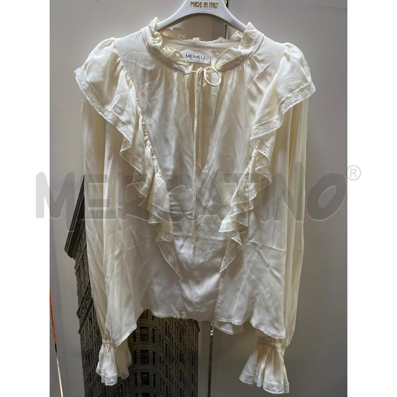 BLUSA DONNA MEIMEIJ BEIGE MISTO SETA | Mercatino dell'Usato Ciampino 1