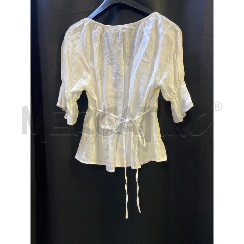 BLUSA DONNA SFIZIO LINO BIANCA NUOVA | Mercatino dell'Usato Ciampino 3