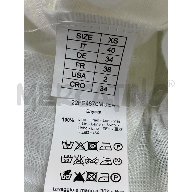 BLUSA DONNA SFIZIO LINO BIANCA NUOVA | Mercatino dell'Usato Ciampino 4