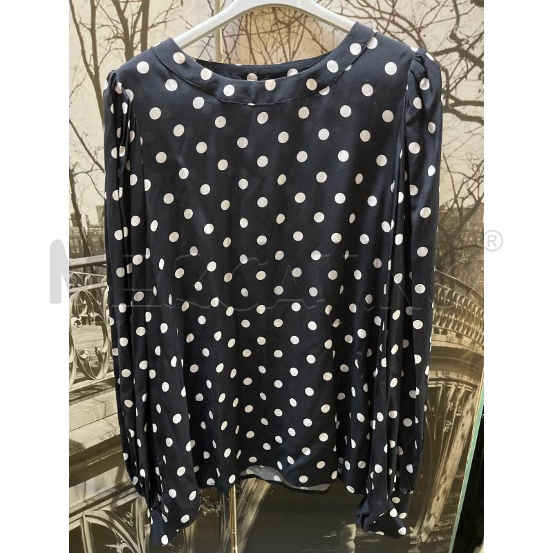 BLUSA DONNA SO ALLURE NERA POIS BIANCHI  | Mercatino dell'Usato Ciampino 1