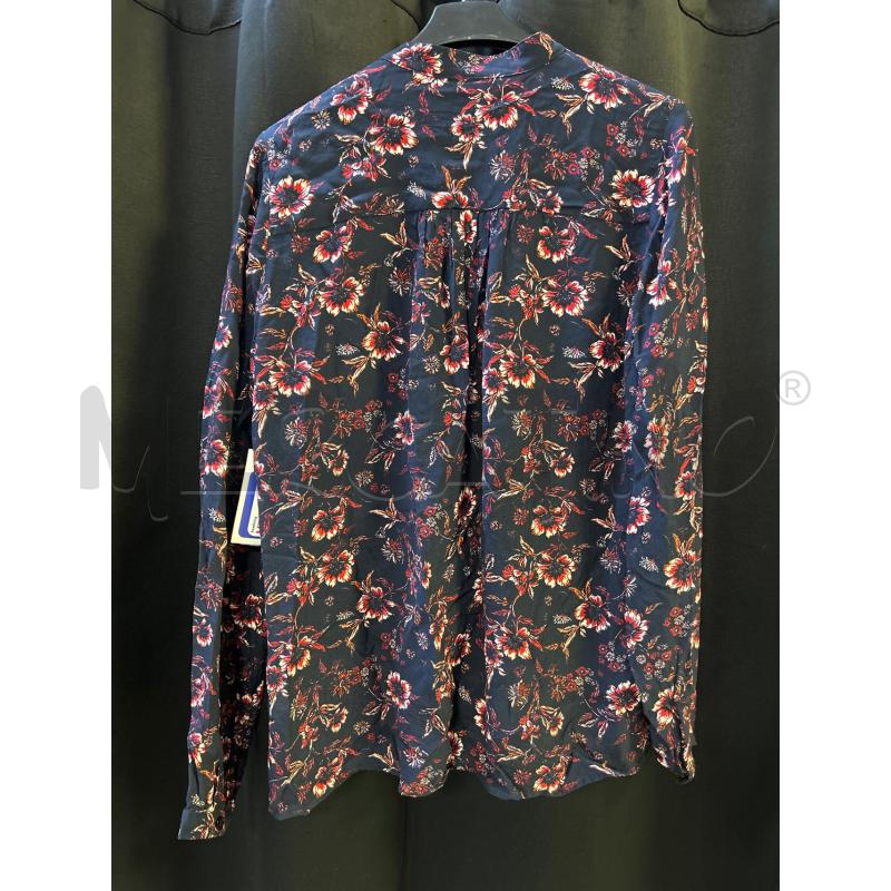 BLUSA DONNA TOMMY HILFIGER BLU FIORI ROSSI BIANCHI | Mercatino dell'Usato Ciampino 3