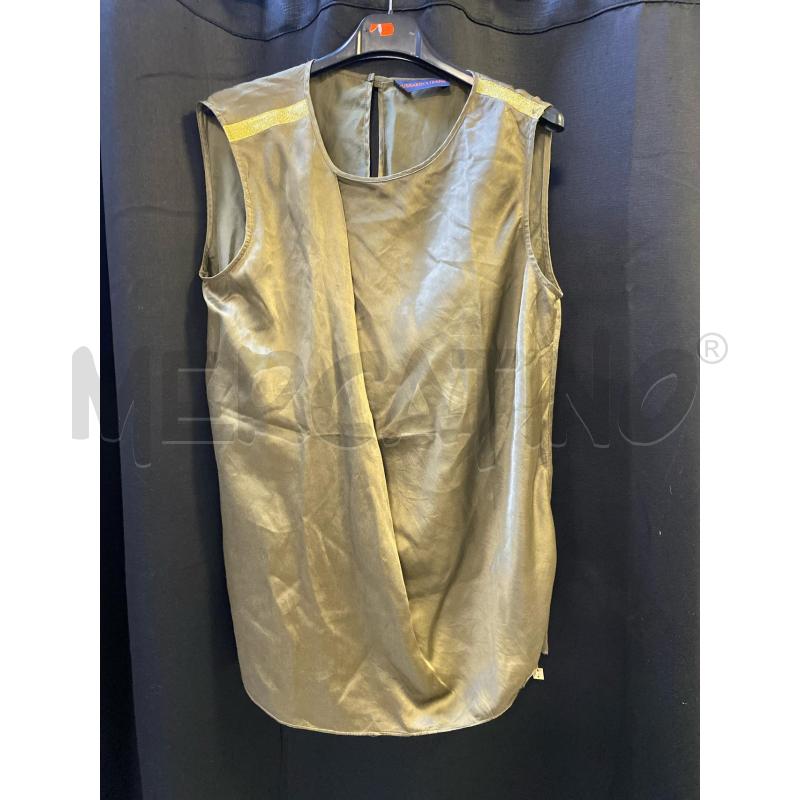 BLUSA DONNA TRUSSARDI COTONE E SETA VERDE  | Mercatino dell'Usato Ciampino 1