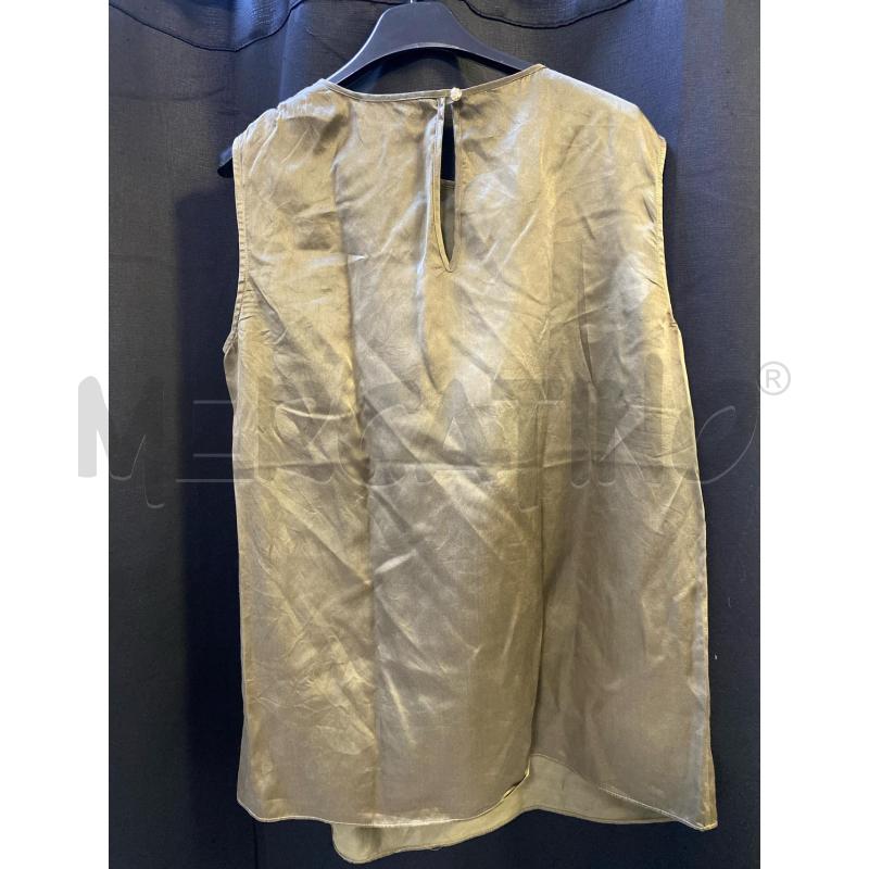 BLUSA DONNA TRUSSARDI COTONE E SETA VERDE  | Mercatino dell'Usato Ciampino 3