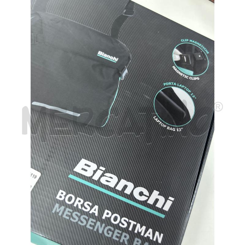 BORSA BIANCHI POSTMAN NERA E CELESTE | Mercatino dell'Usato Ciampino 2