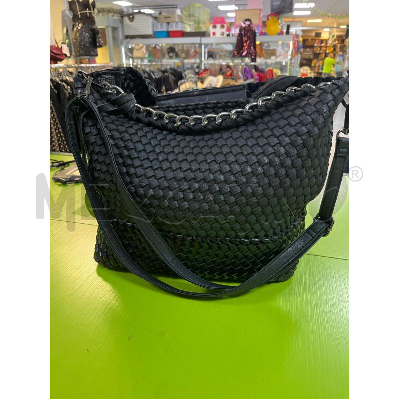 BORSA DONNA ALEX MAX NERA INTRECCIATA | Mercatino dell'Usato Ciampino 1