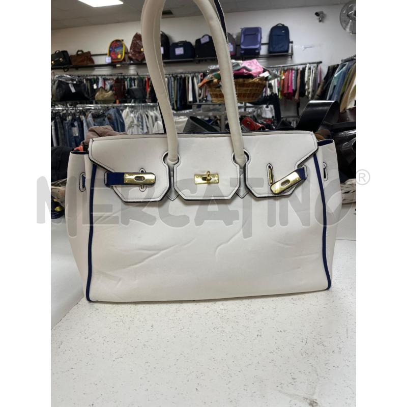 BORSA DONNA BIANCA LENGHILA' TESSUTO | Mercatino dell'Usato Ciampino 1