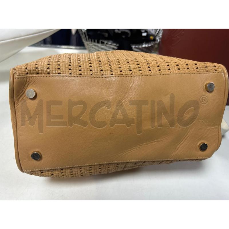 BORSA DONNA BOCAGE IN PELLE MARRONE BEIGE | Mercatino dell'Usato Ciampino 4