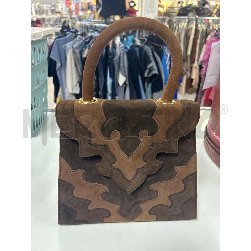 BORSA DONNA BRACCIALINI MARRONE CAMOSCIO | Mercatino dell'Usato Ciampino 1
