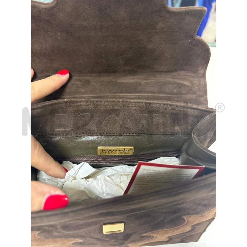 BORSA DONNA BRACCIALINI MARRONE CAMOSCIO | Mercatino dell'Usato Ciampino 5