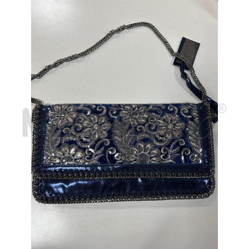 BORSA DONNA CINTI NUOVA BLU CAT ACCIAIO PAILLETTES | Mercatino dell'Usato Ciampino 1