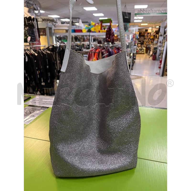 BORSA DONNA COCCINELLE BIANCA ED ARGENTO DOUBLE FACE | Mercatino dell'Usato Ciampino 1