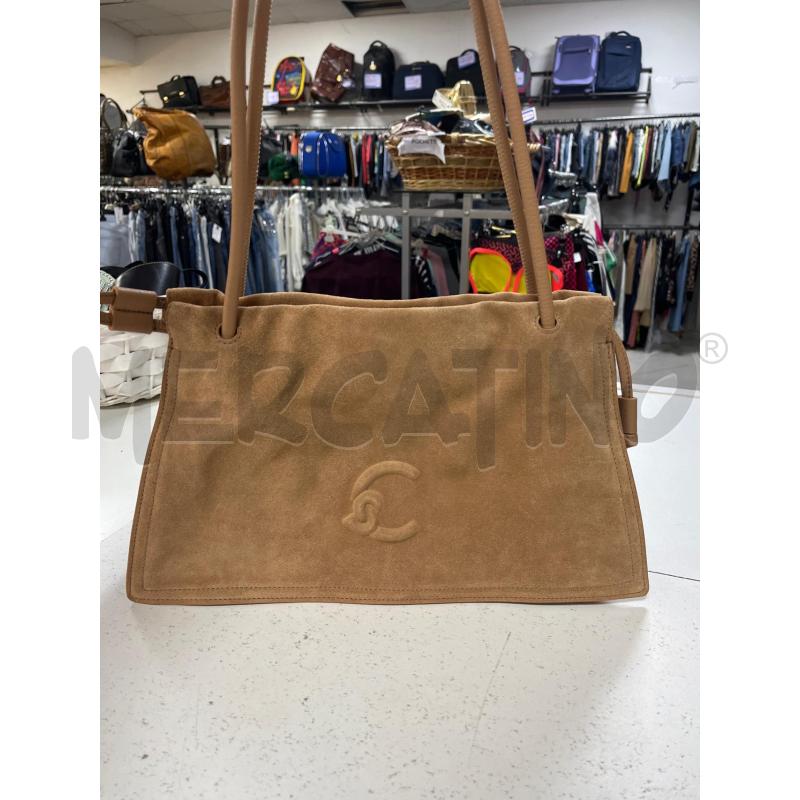 BORSA DONNA COCCINELLE MARRONE CHIARO SCAMO PELLE | Mercatino dell'Usato Ciampino 5