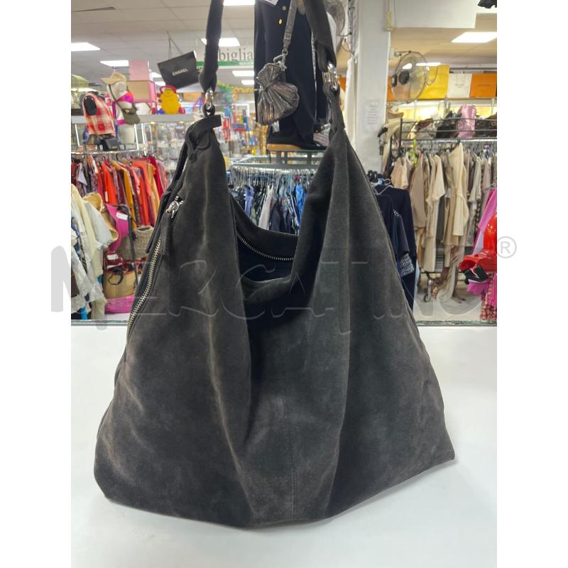 BORSA DONNA CRISTINA EFFE PELLE SCAMO GRIGIO SCURO | Mercatino dell'Usato Ciampino 1