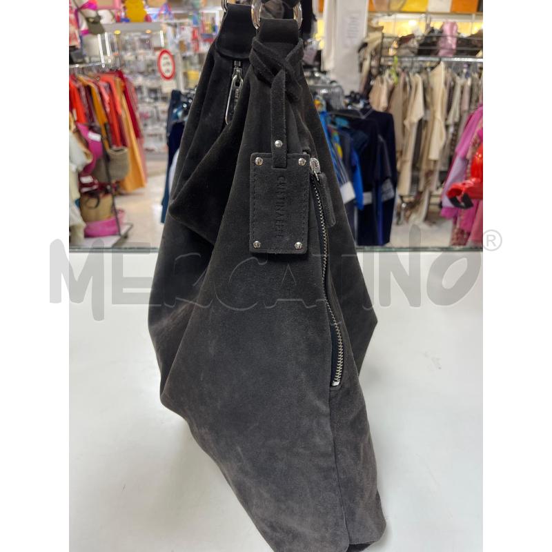 BORSA DONNA CRISTINA EFFE PELLE SCAMO GRIGIO SCURO | Mercatino dell'Usato Ciampino 2