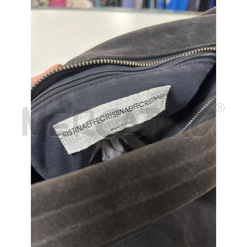 BORSA DONNA CRISTINA EFFE PELLE SCAMO GRIGIO SCURO | Mercatino dell'Usato Ciampino 4