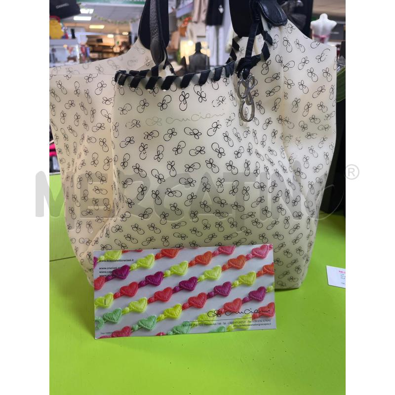 BORSA DONNA CRUCIANI RIFINITURE IN PELLE NERA | Mercatino dell'Usato Ciampino 2
